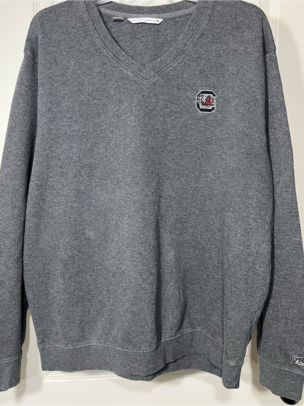 Cutter & Buck South Carolina Gamecocks Gray V-Neck Sweatshirt Adult XL